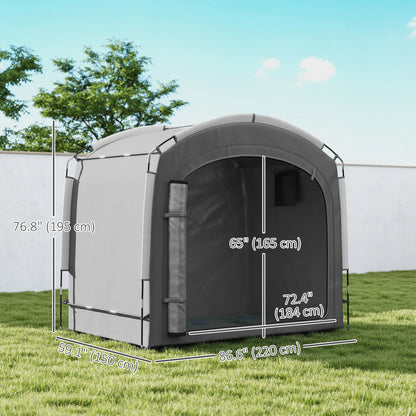 Portable Bike Storage Shed Tent, Waterproof 210D Oxford Fabric, Fits 3-4 Bicycles, Dark Grey Sheds at Gallery Canada
