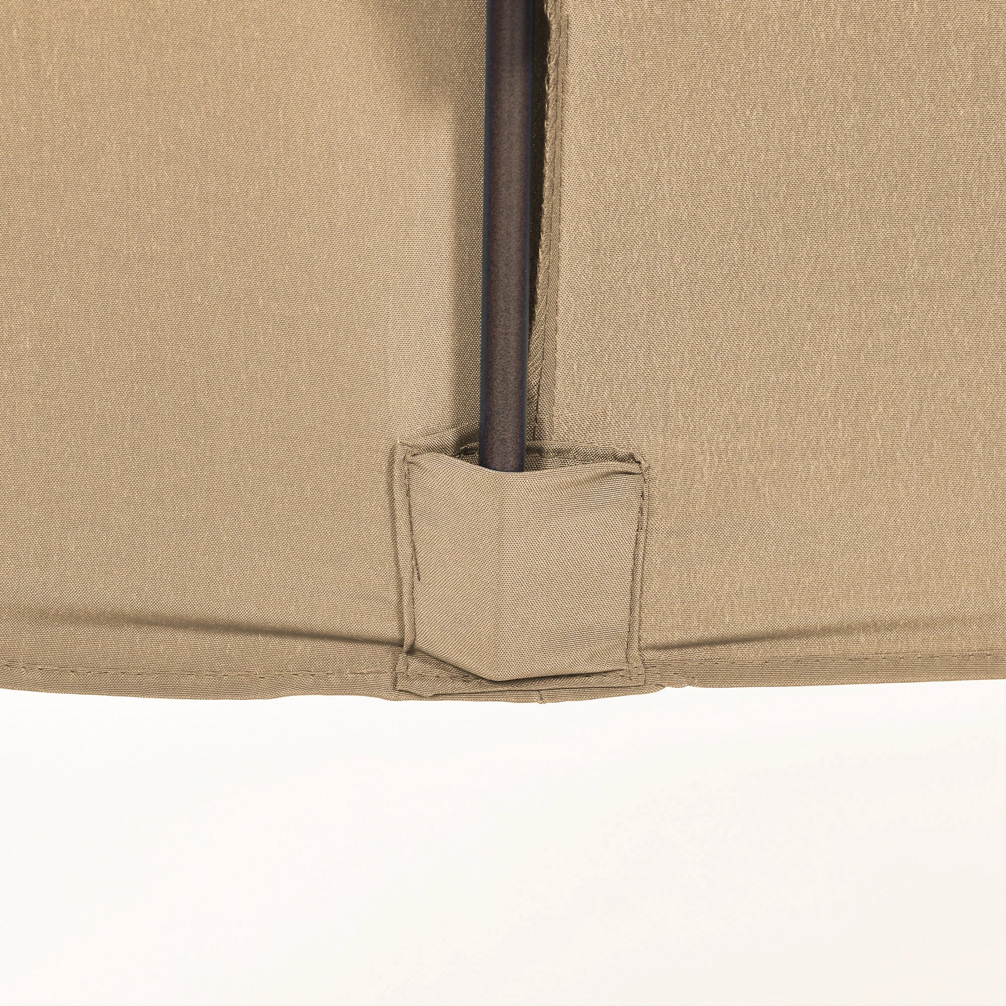 6.5x10ft Rectangle Patio Umbrella, Aluminum Frame, Crank Handle, Tan Sun Umbrellas at Gallery Canada