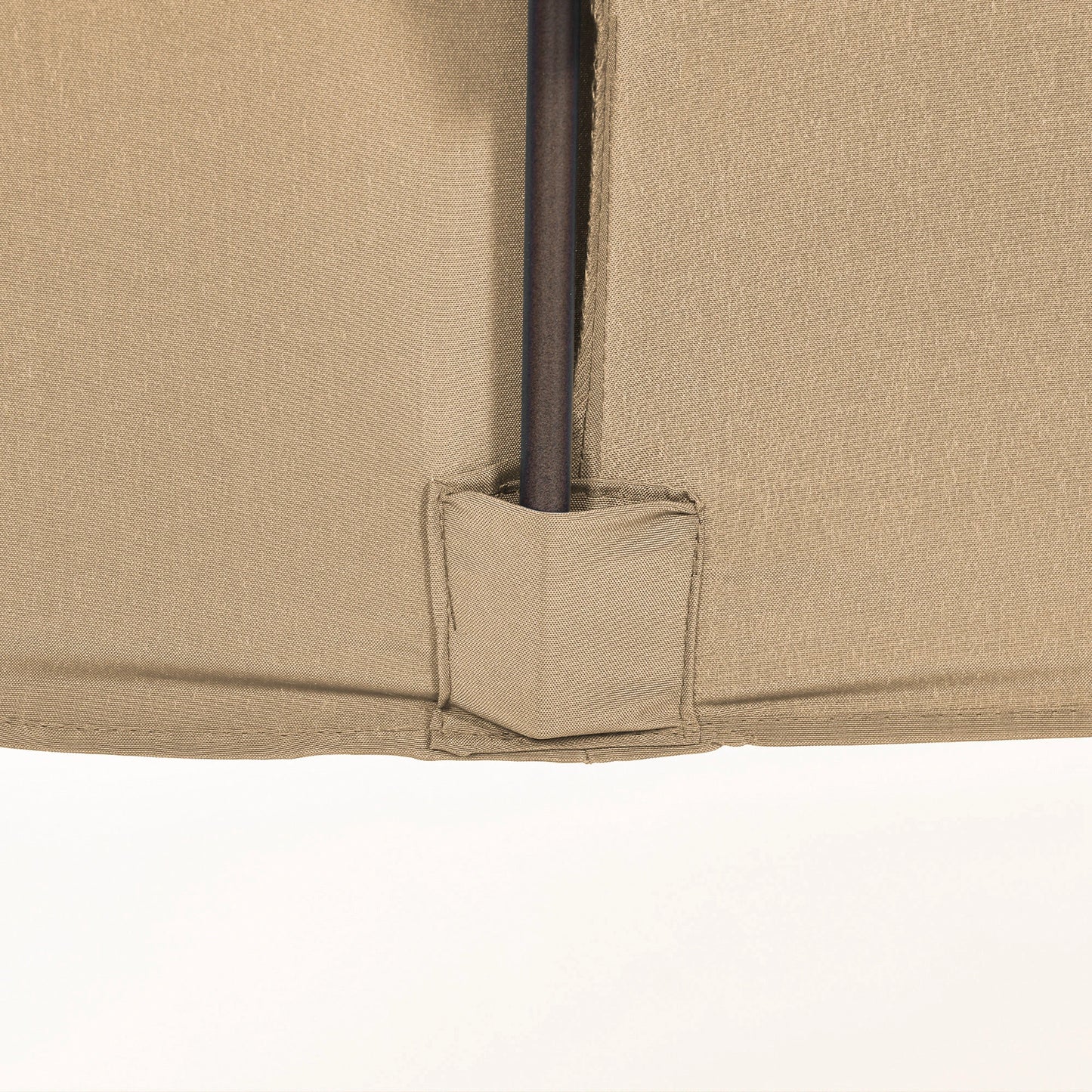 6.5x10ft Rectangle Patio Umbrella, Aluminum Frame, Crank Handle, Tan Sun Umbrellas at Gallery Canada