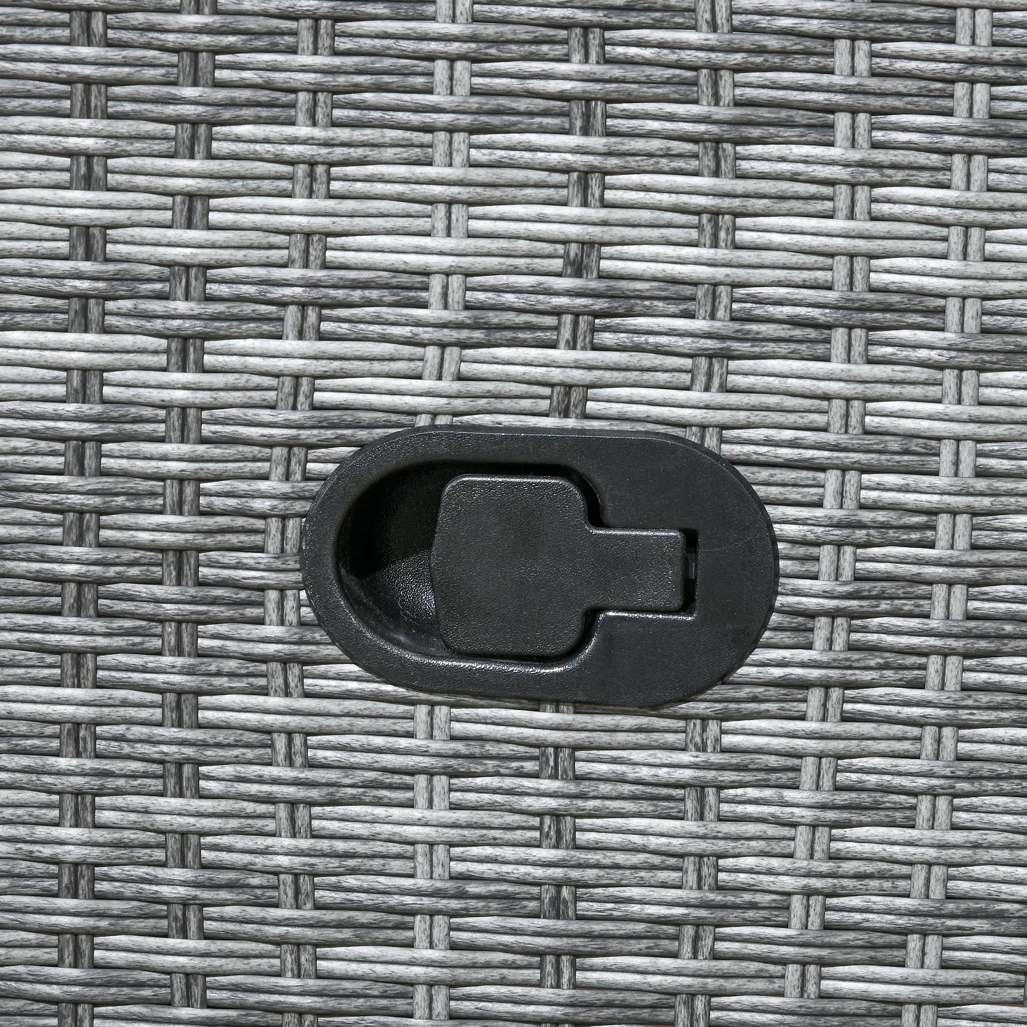 Outdoor Recliner Chair, Adjustable Backrest, Cushion, Side Tray, Dark Blue Wicker Chaise Loungers at Gallery Canada