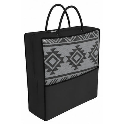 Reversible Outdoor RV Rug, Patio Mat, 6' x 9', Black & Grey Garden Decor at Gallery Canada