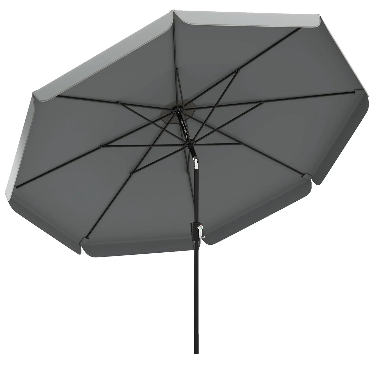 10 ft Outdoor Patio Umbrella, Push Button Tilt, Crank, Dark Grey Sun Umbrellas at Gallery Canada