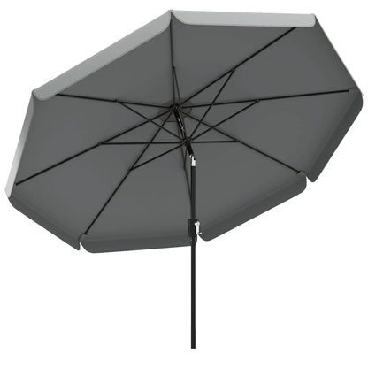 10 ft Outdoor Patio Umbrella, Push Button Tilt, Crank, Dark Grey Sun Umbrellas at Gallery Canada