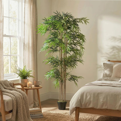 6FT Artificial Bamboo Tree, Fake Plant, 1530 Leaves, Green Artificial Trees at Gallery Canada