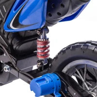 Moto électrique pour enfants 12V, roues d'entraînement, suspension, bleu