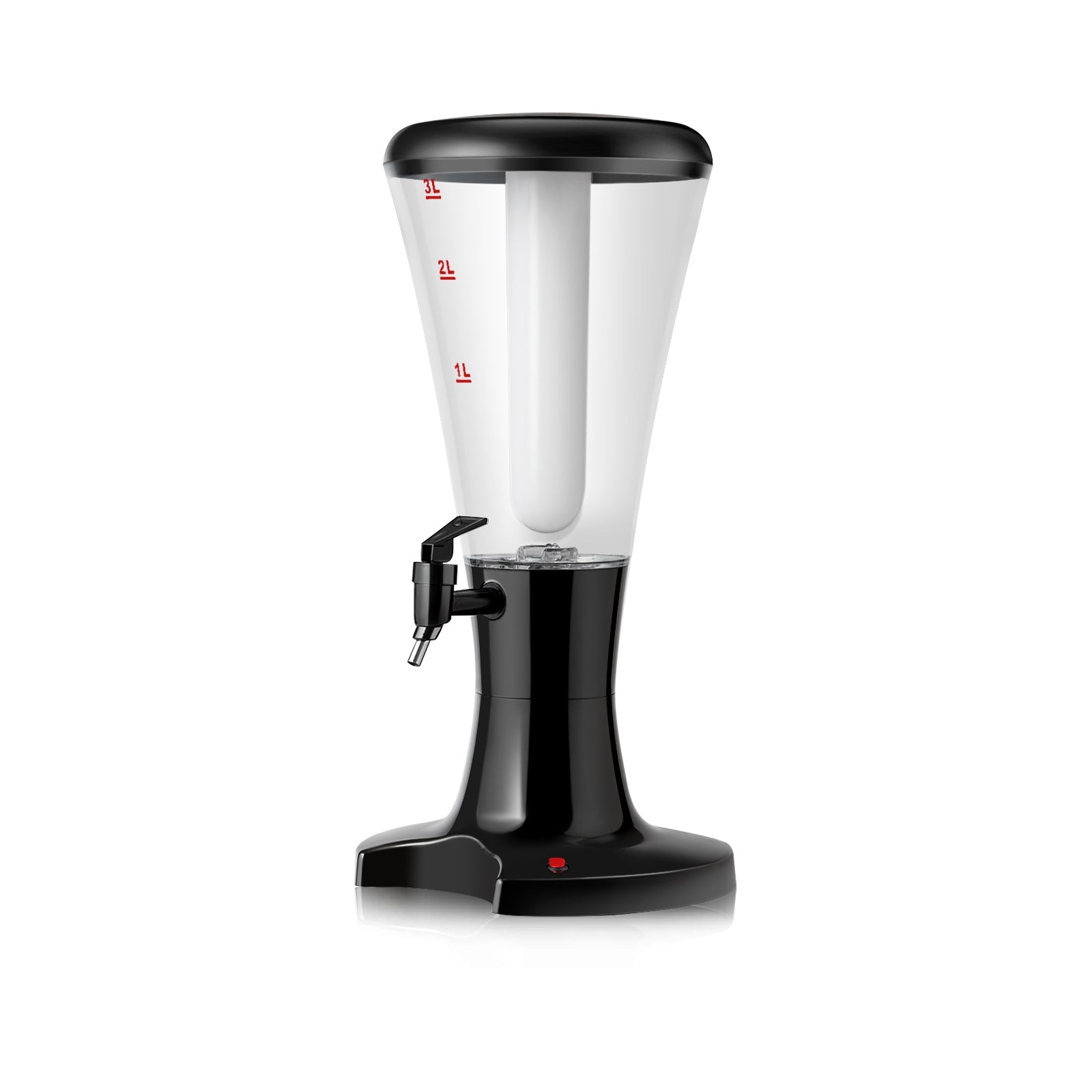 Set of 2 3L Draft Beer Tower Dispenser with LED Lights, Black Water Dispensers Black at Gallery Canada