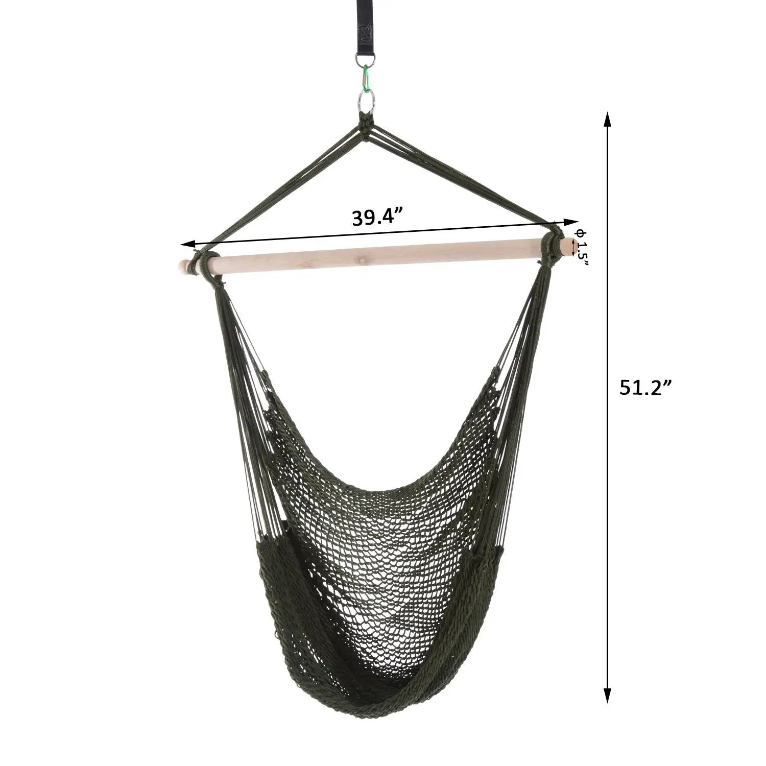Portable Hammock Chair, Hanging Swing for Outdoor, Army Green Hammock Swings at Gallery Canada