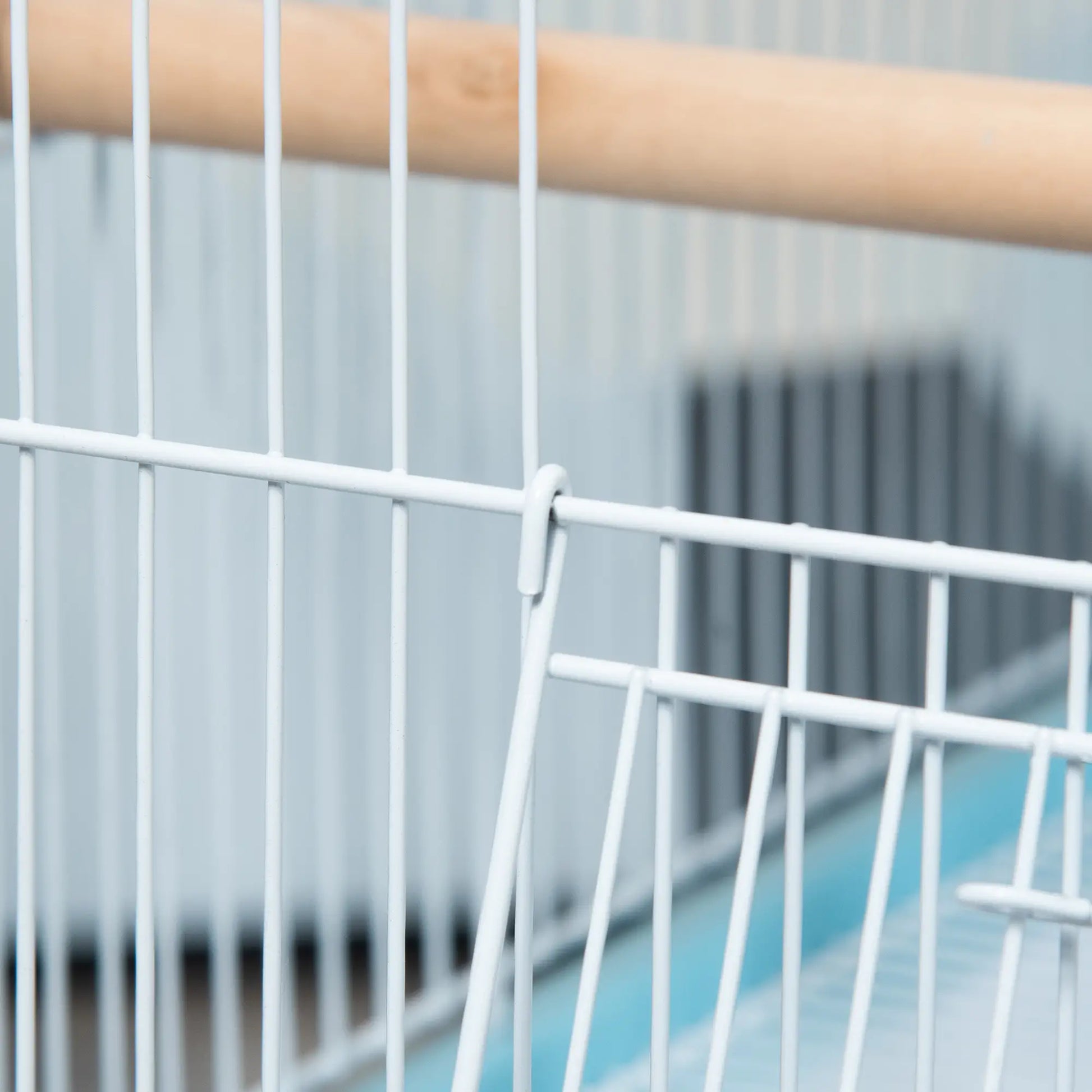 55.1" 2 In 1 Bird Cage Aviary, Wheels, Slide-out Trays, Light Blue Bird Cages at Gallery Canada