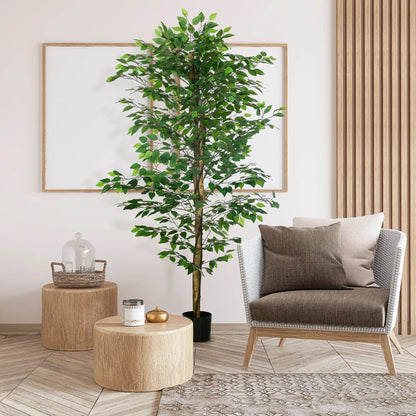 6ft Artificial Ficus Tree, Indoor Fake Plant with Pot Artificial Trees at Gallery Canada