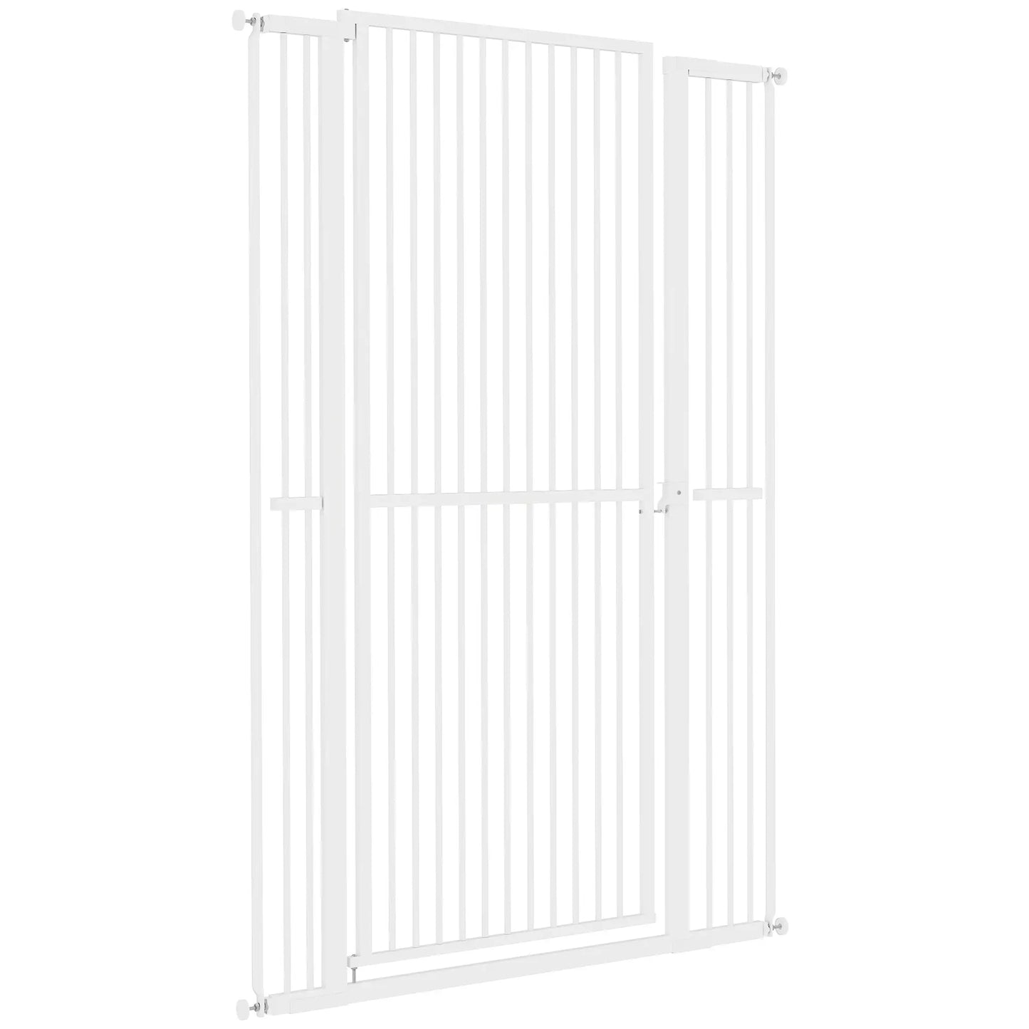 59" Extra Tall Cat Gate, 30"-41" with Extensions, White Pet Gates White at Gallery Canada
