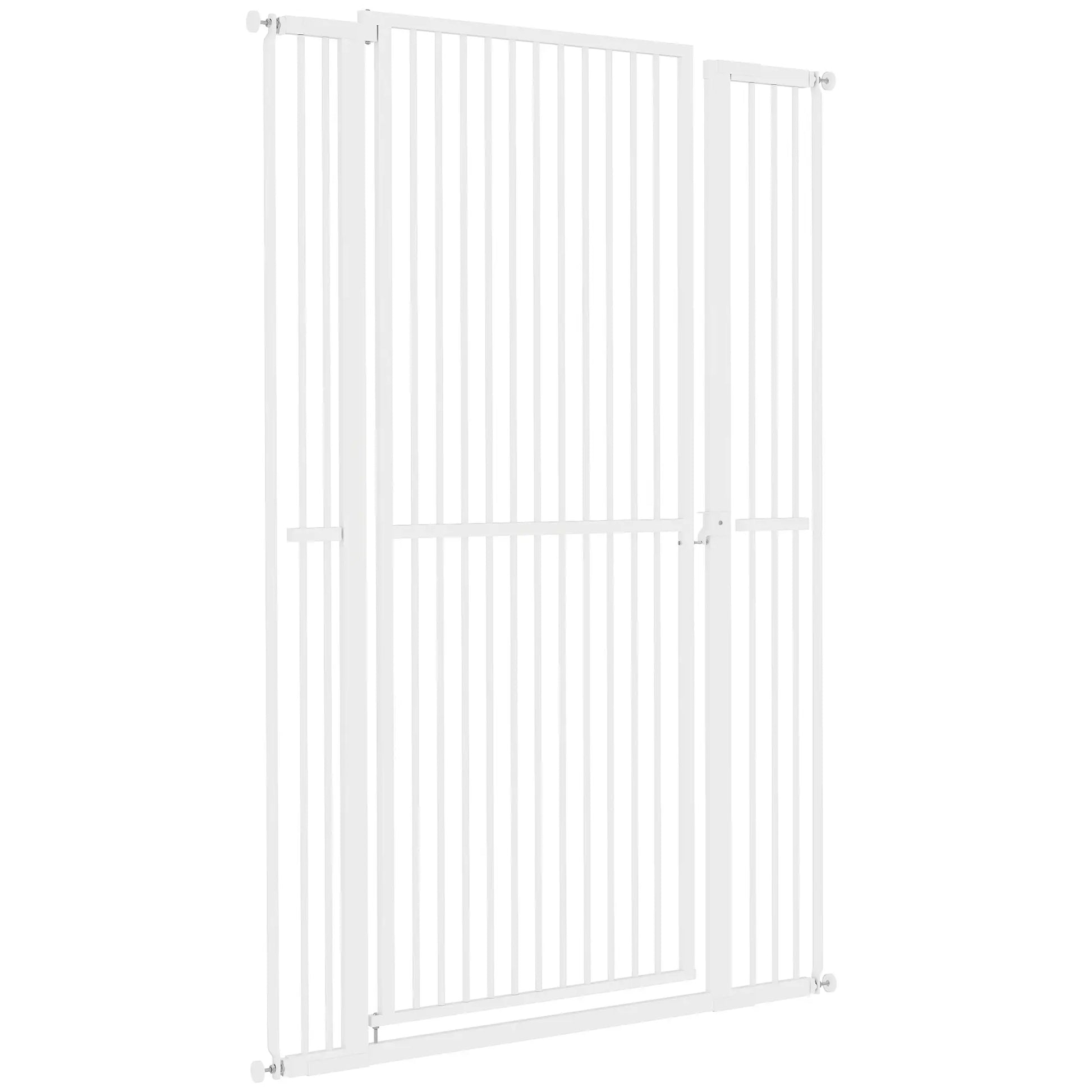 59" Extra Tall Cat Gate, 30"-41" with Extensions, White Pet Gates White at Gallery Canada