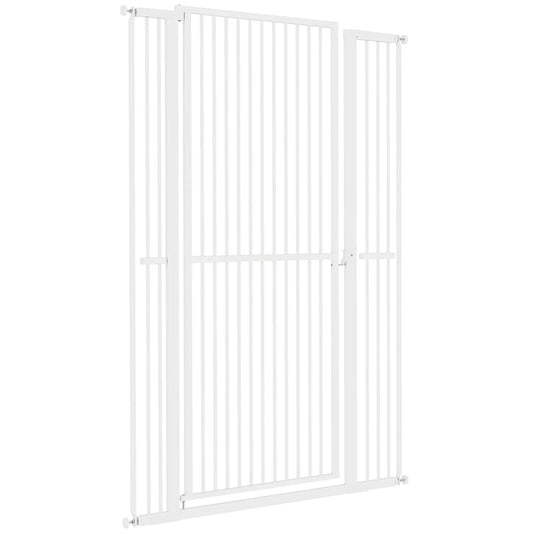 59" Extra Tall Cat Gate, 30"-41" with Extensions, White Pet Gates White at Gallery Canada