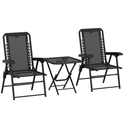 3-Piece Patio Bistro Set, Outdoor Folding Table & Chairs Bistro Sets at Gallery Canada