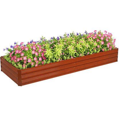 95x36x12 Galvanized Raised Garden Bed, Brown Galvanized Planter Boxes at Gallery Canada
