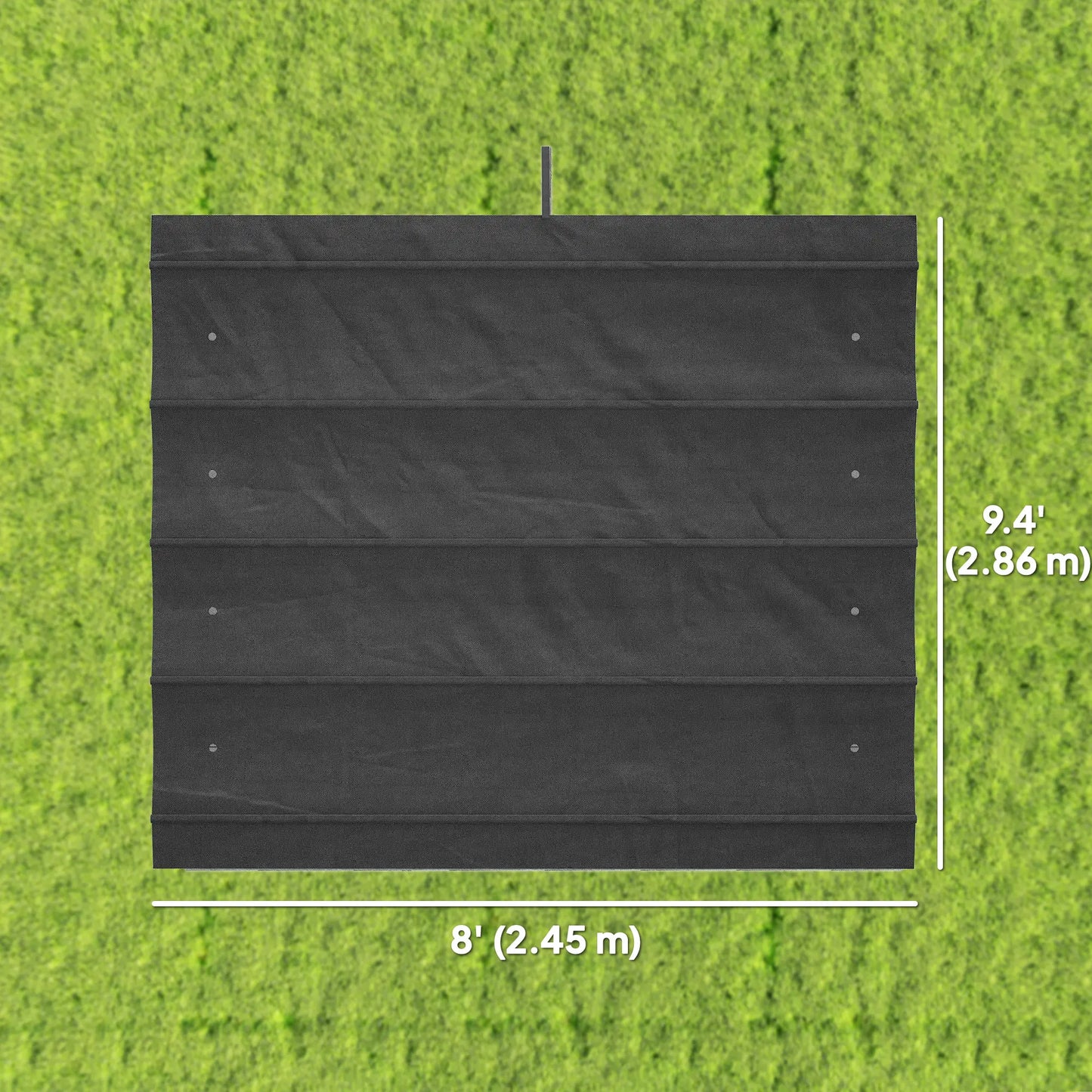 Retractable Pergola Canopy, 10' x 7' Sun Shade, UV30+, Dark Grey Gazebo Canopy Replacement at Gallery Canada