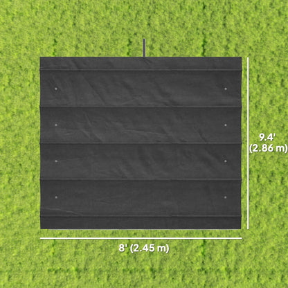 Retractable Pergola Canopy, 10' x 7' Sun Shade, UV30+, Dark Grey Gazebo Canopy Replacement at Gallery Canada