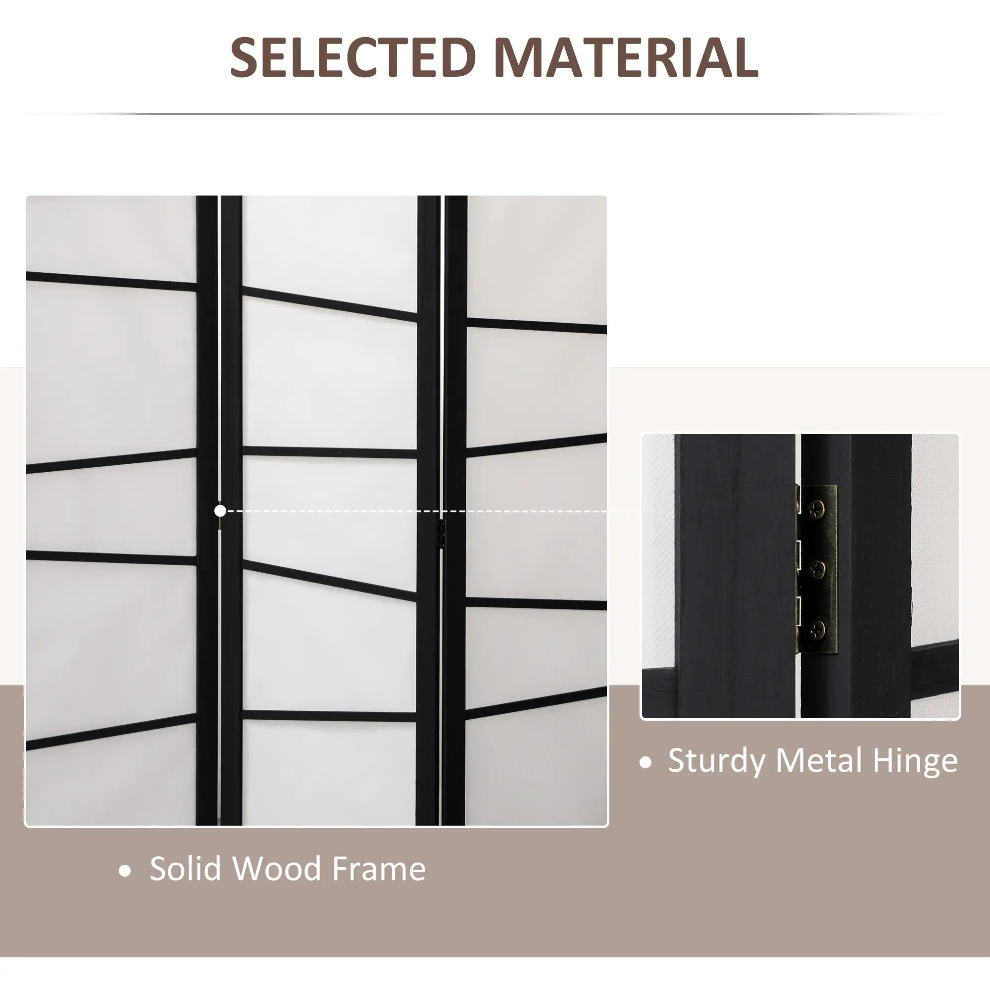 5.6ft Folding Room Divider, 3 Panel Wood Frame, White Room Dividers at Gallery Canada