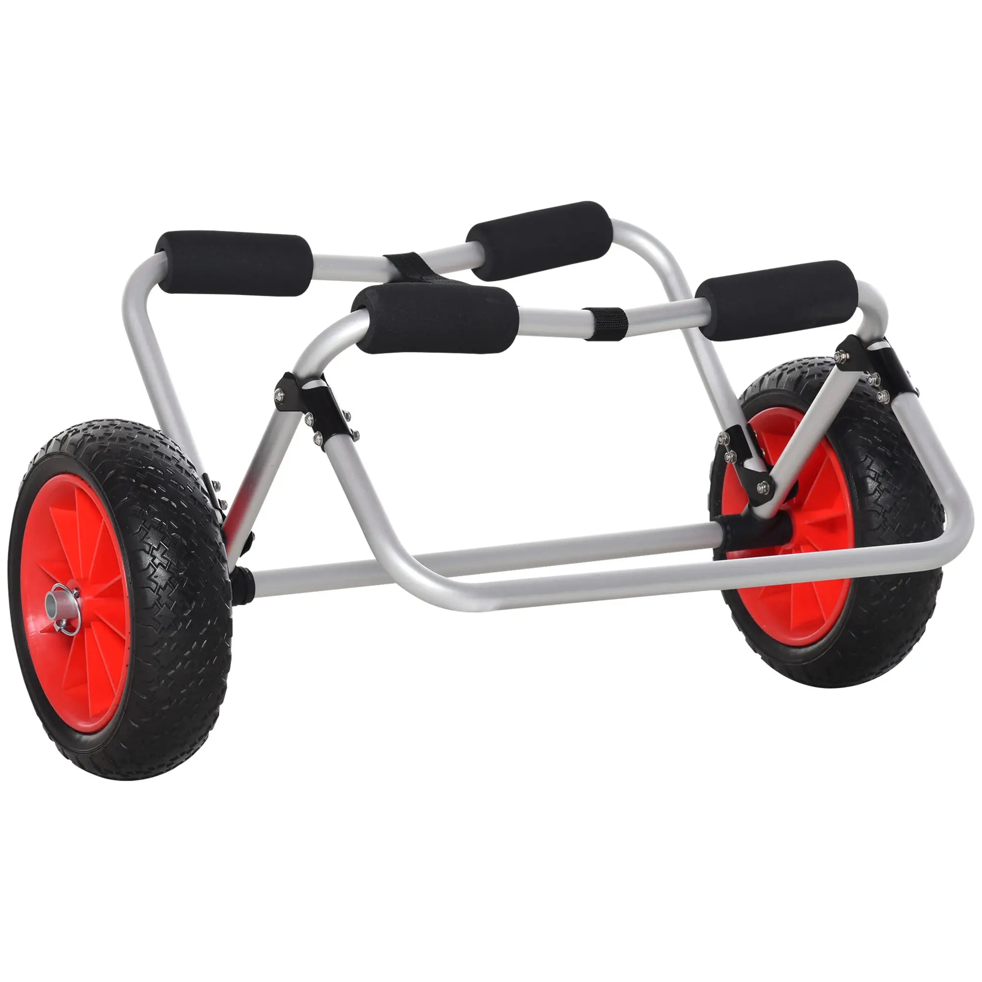 198LBS Kayak Cart, Foldable Canoe Dolly, Aluminum Frame, Silver Kayak Carts at Gallery Canada