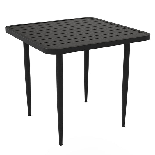 31.5" Metal Square Patio Dining Table for 4, Outdoor Garden, Black Patio Dinning Tables Black at Gallery Canada