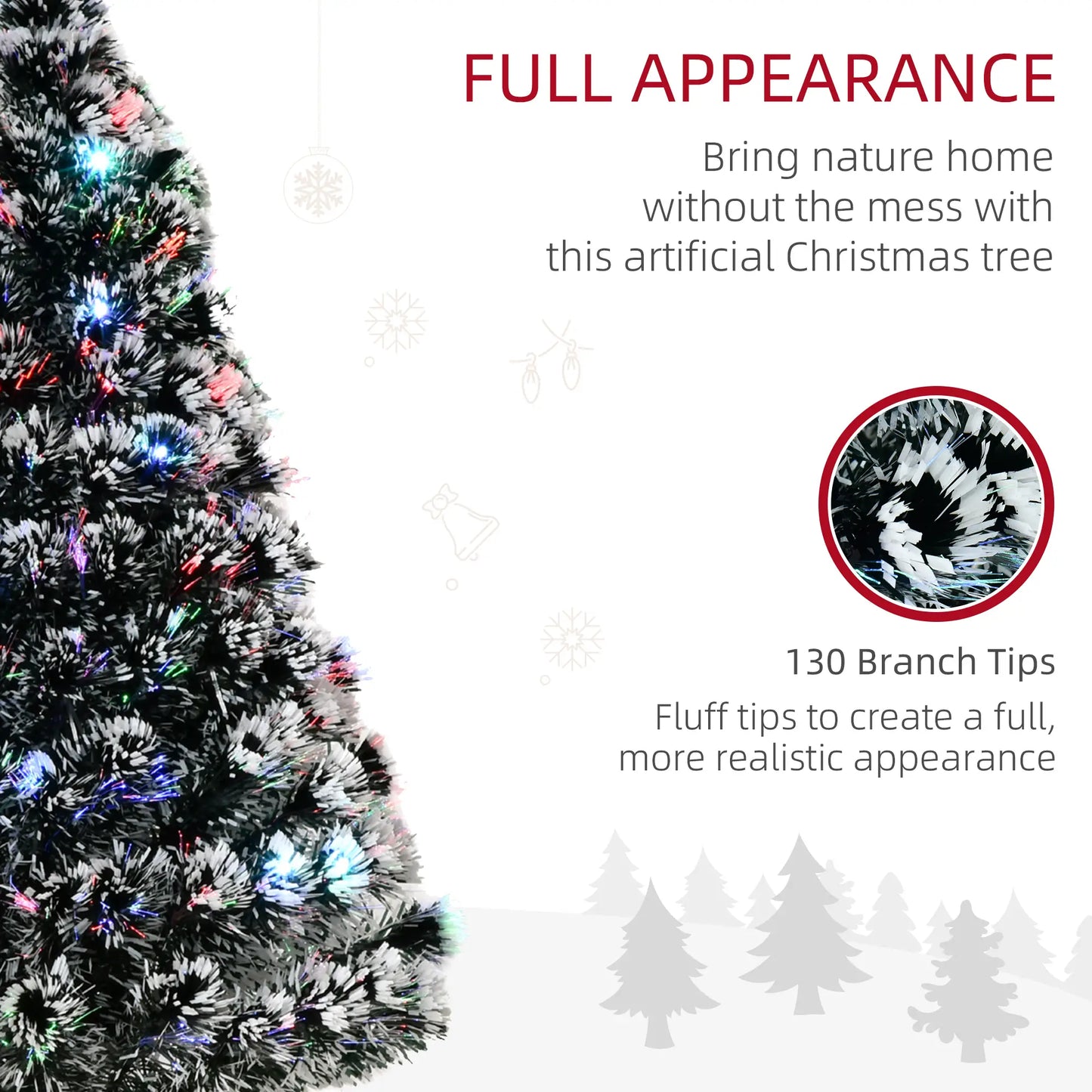 4ft Pre-Lit LED Fiber Optic Christmas Tree, Artificial Holiday Decor Pre Lit Christmas Trees at Gallery Canada