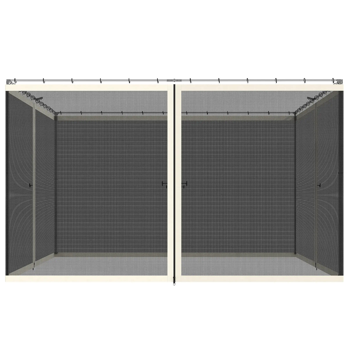 Mosquito Netting for Gazebo, 10' x 12', Cream White, Black Gazebo Sidewalls Black, Cream White at Gallery Canada