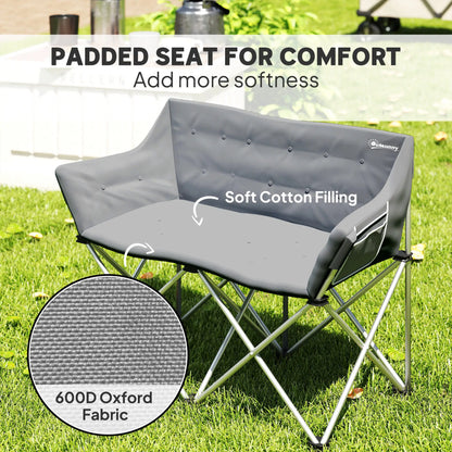 Double Camping Chair, Oversized Loveseat, Heavy Duty, Supports 529 lbs Picnic Tables & Camping Chairs at Gallery Canada