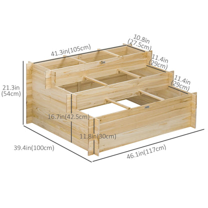 3 Tier Raised Garden Bed, 9 Grow Grids, Bed Liner, Outdoor Raised Garden Beds at Gallery Canada
