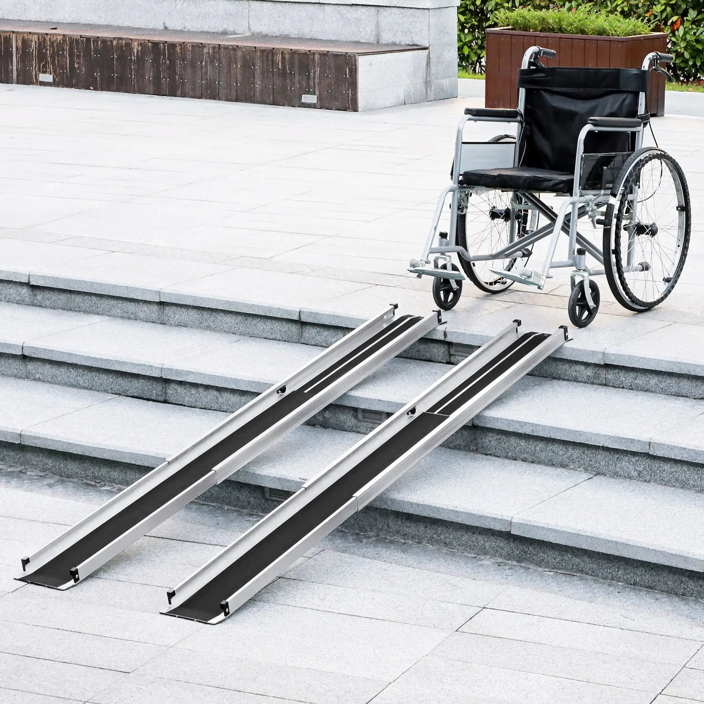 Telescopic Wheelchair Ramp, 8ft, 600 lbs, 2 Pack, Aluminum Knee Walker & Wheelchair Ramps at Gallery Canada