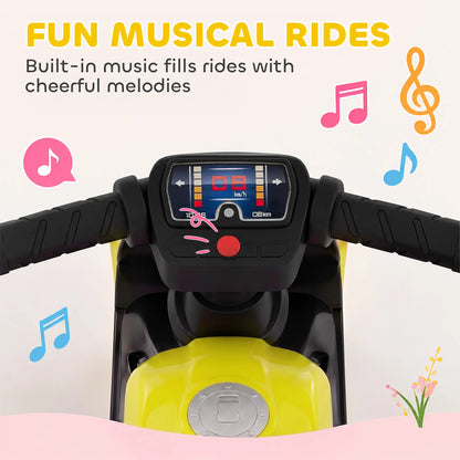 Vélo d'équilibre avec musique, pneus larges, vert