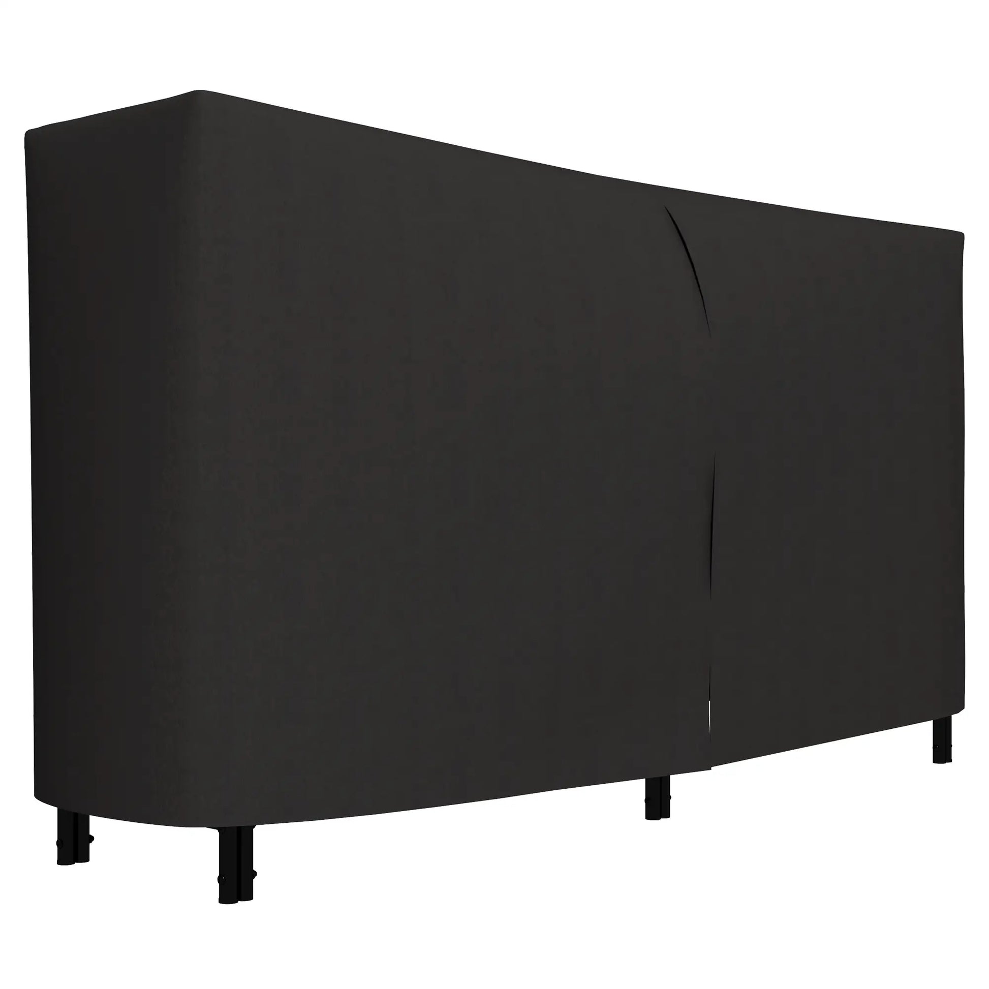 6ft Outdoor Firewood Rack with Cover, Adjustable Log Holder, Black Firewood Racks Black at Gallery Canada