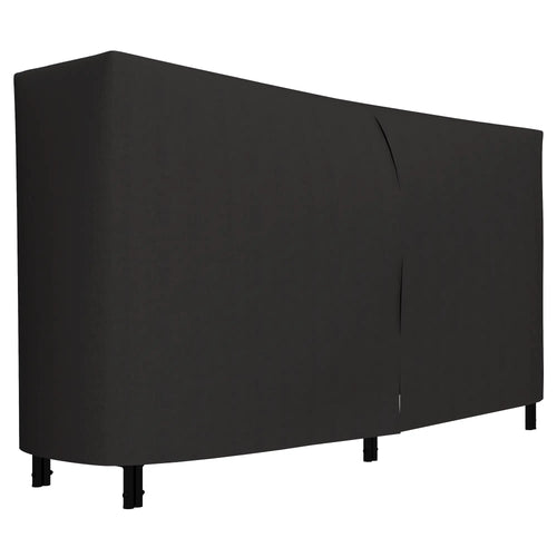 6ft Outdoor Firewood Rack with Cover, Adjustable Log Holder, Black