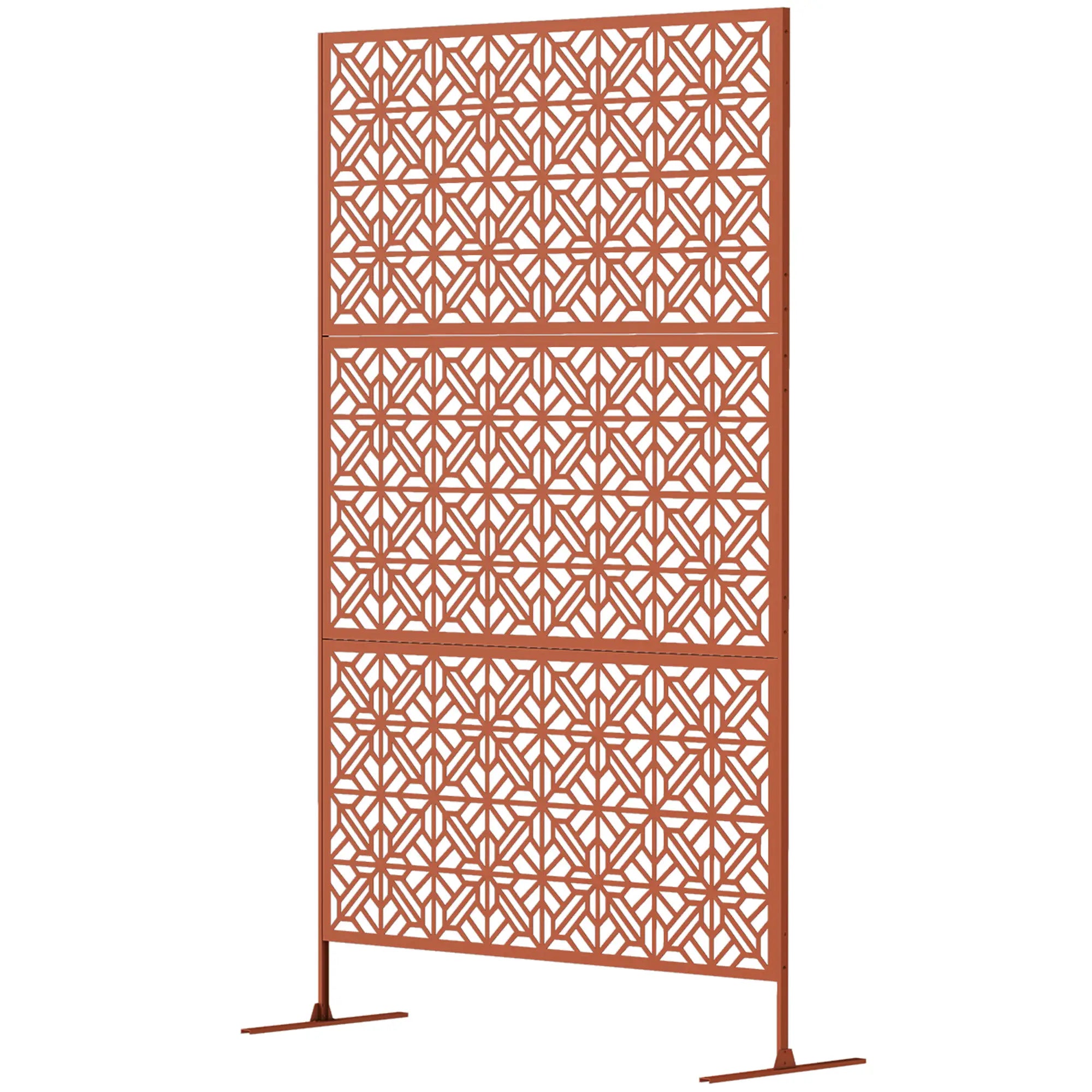 Outdoor Privacy Panel, Freestanding Metal Divider, Garden, Backyard, Deck, Brown Side Awnings at Gallery Canada