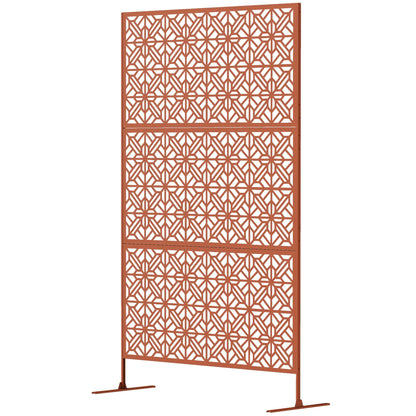 Outdoor Privacy Panel, Freestanding Metal Divider, Garden, Backyard, Deck, Brown Side Awnings at Gallery Canada