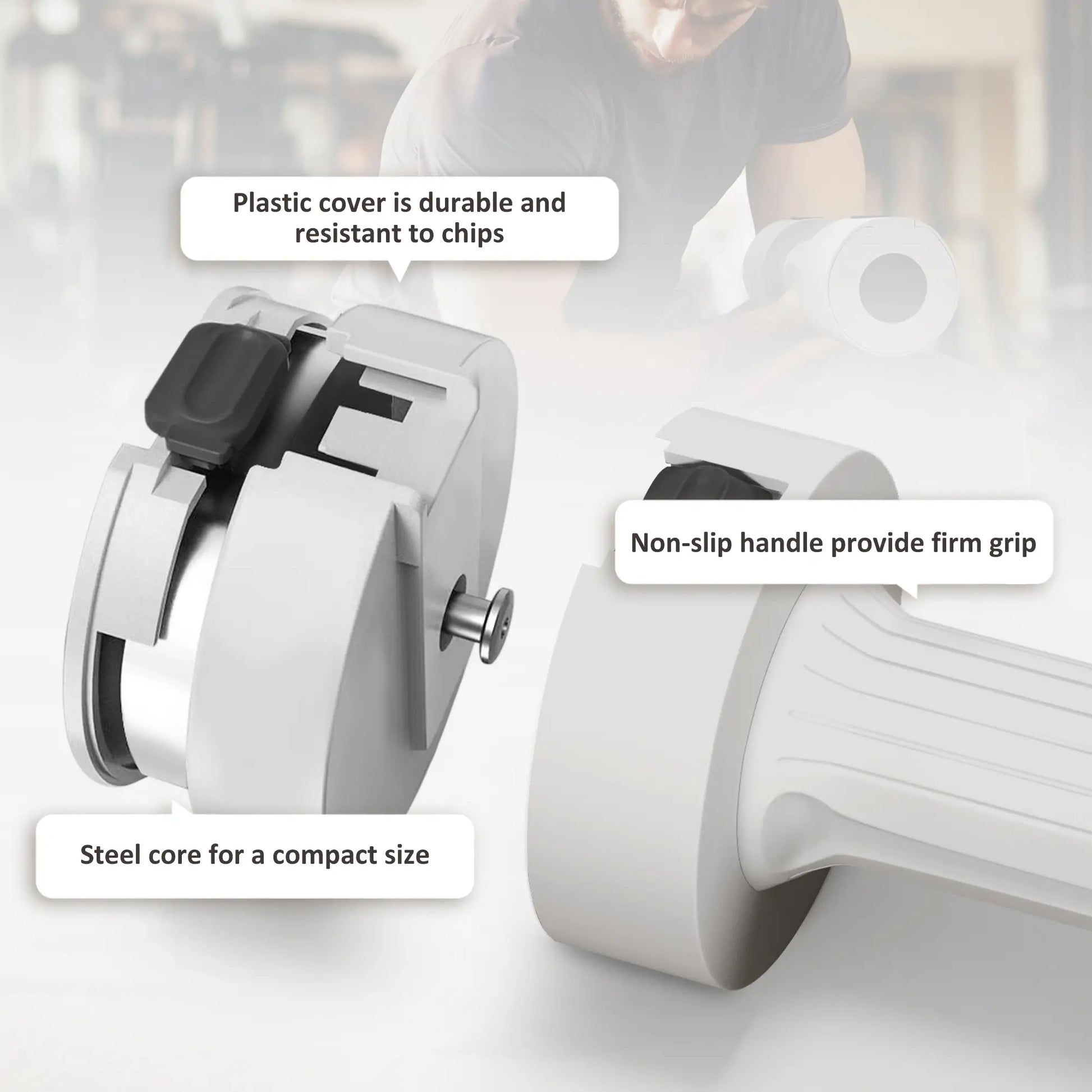 11lbs Adjustable Dumbbell Set, 12 Weight Plates, Non-Slip Handles, White Dumbbells & Barbells at Gallery Canada