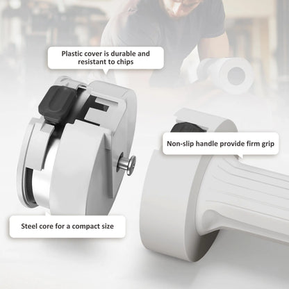 11lbs Adjustable Dumbbell Set, 12 Weight Plates, Non-Slip Handles, White Dumbbells & Barbells at Gallery Canada