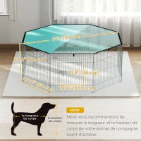 Enclos pour animaux de compagnie pliable avec couvercle supérieur, enclos pour chien portable et robuste