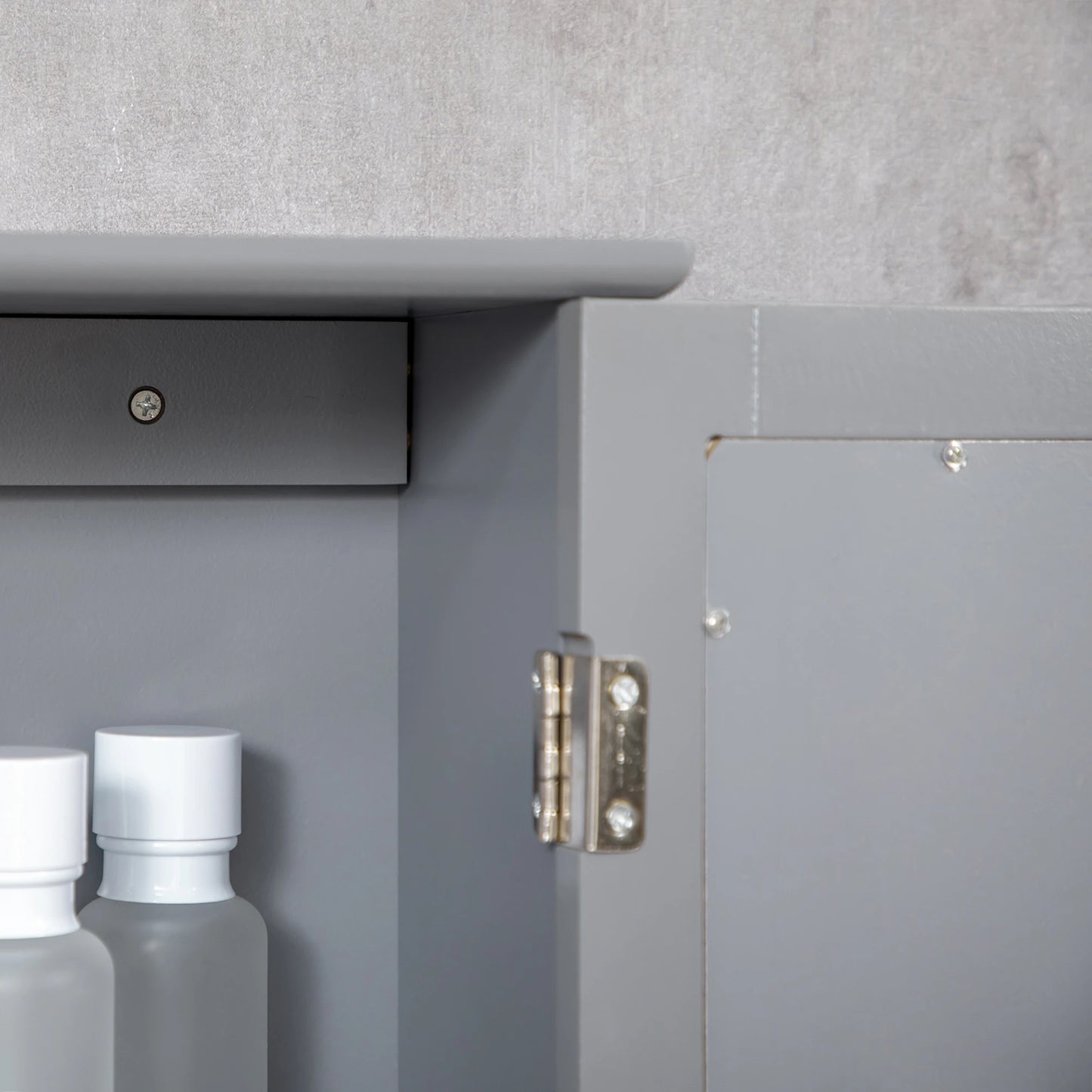Wall Mounted Bathroom Mirror Cabinet, With Door and Shelves, Grey Mirror Medicine Cabinets at Gallery Canada