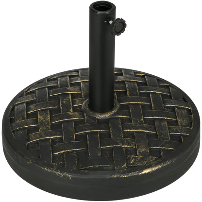 40lbs. Concrete Umbrella Base, Rattan Effect, Heavy Duty, Bronze Umbrella Bases at Gallery Canada