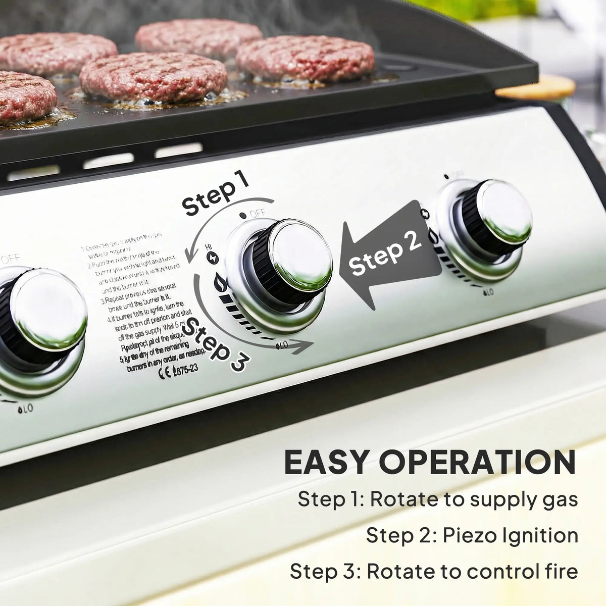 Propane Gas Grill, 3 Burners 8530 BTU, Black Propane Gas Grills at Gallery Canada