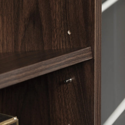 Small Wood Bookshelf, 2 Tier Storage Rack, Walnut Small Bookshelves at Gallery Canada