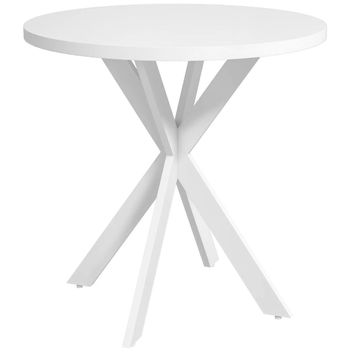 29" Round Dining Table, Steel Legs, White Dining Tables at Gallery Canada