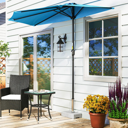 55 Lbs Half Granite Parasol Base, Outdoor Umbrella Stand, Grey Umbrella Bases at Gallery Canada