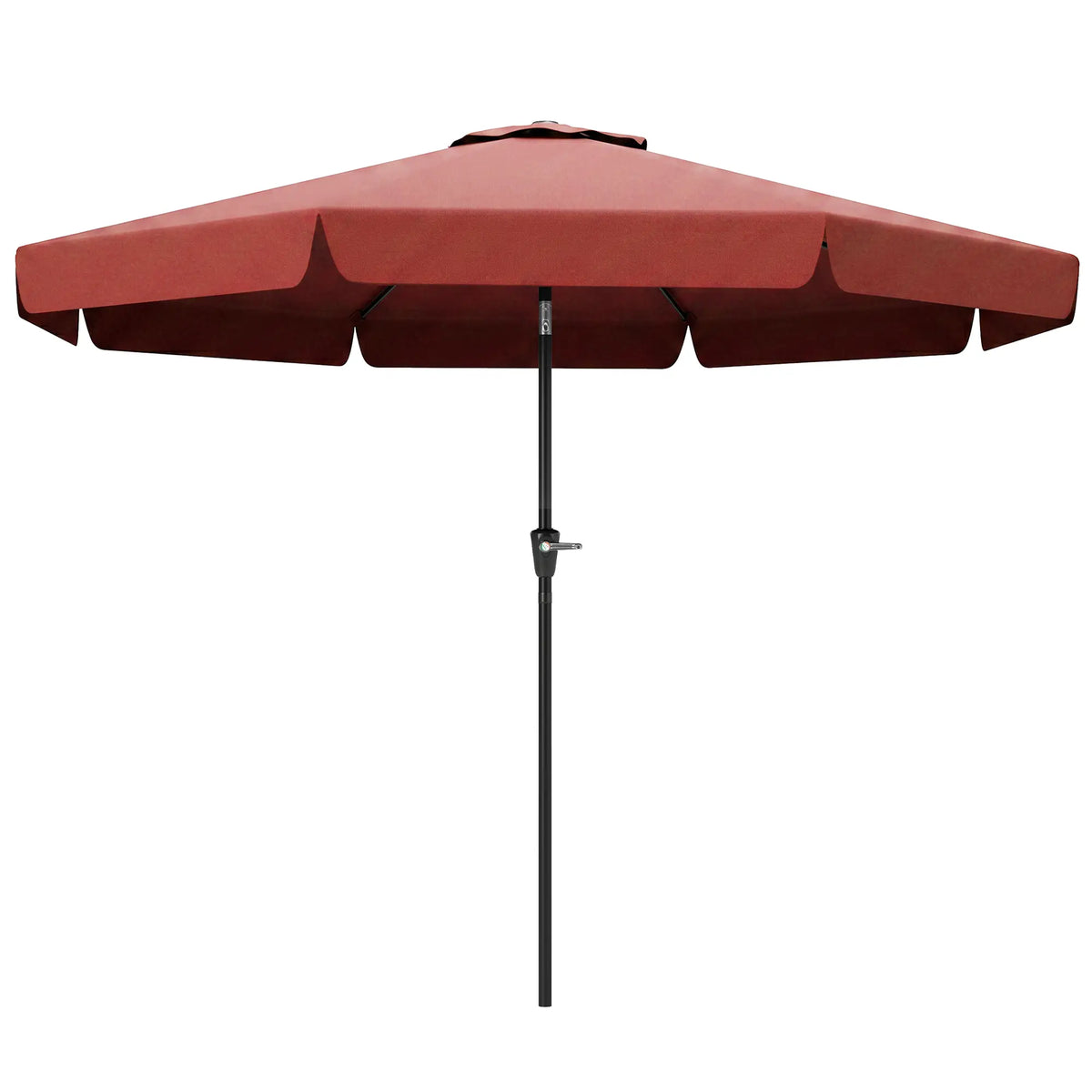 8.5 ft Round Patio Umbrella, Tilt and Crank, Wine Red Sun Umbrellas Wine Red, Black at Gallery Canada