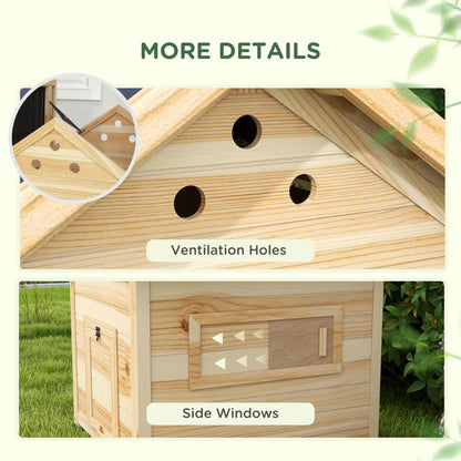 Wooden Duck Coop With Openable Roof, Double Doors, Natural Wood Chicken Coops at Gallery Canada