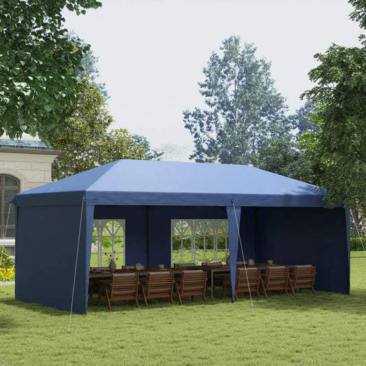 10' x 20' Pop Up Canopy Tent, Instant Shelter, Blue Pop Up Canopies Blue at Gallery Canada