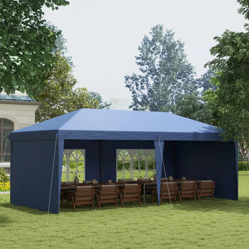 10' x 20' Pop Up Canopy Tent, Instant Shelter, Blue