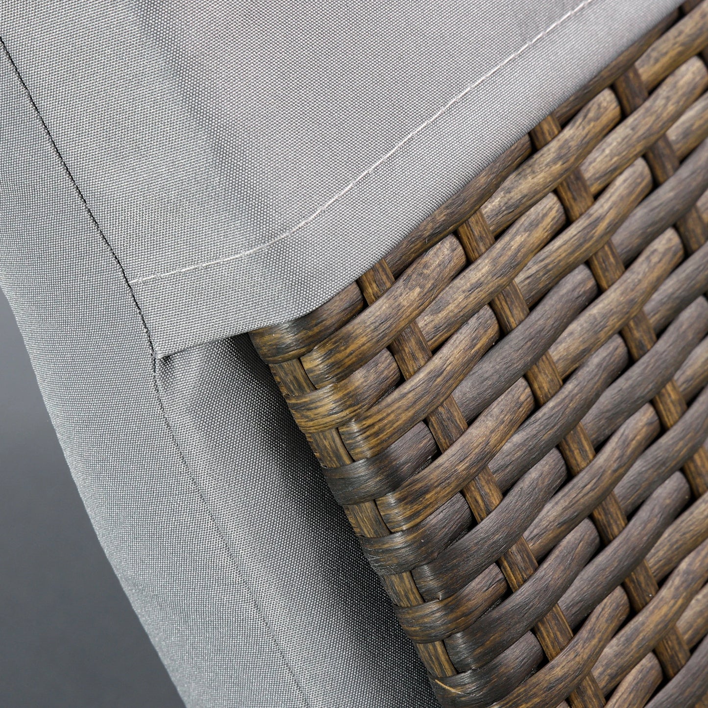 Wicker Patio Lounger, Outdoor S Shape Recliner, Adjustable Backrest, Grey Chaise Loungers at Gallery Canada