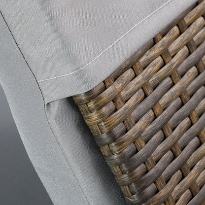 Wicker Patio Lounger, Outdoor S Shape Recliner, Adjustable Backrest, Grey Chaise Loungers at Gallery Canada