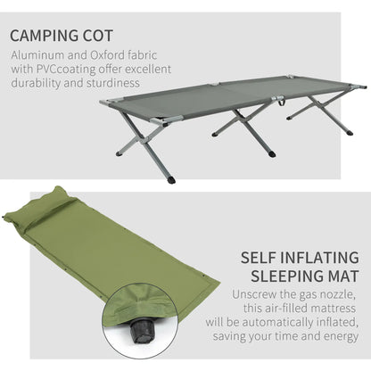 Camping Tent Cot, Folding Tent Shelter, Self-Inflating Air Mattress, Carry Bag, 1 Person Camping Tents at Gallery Canada