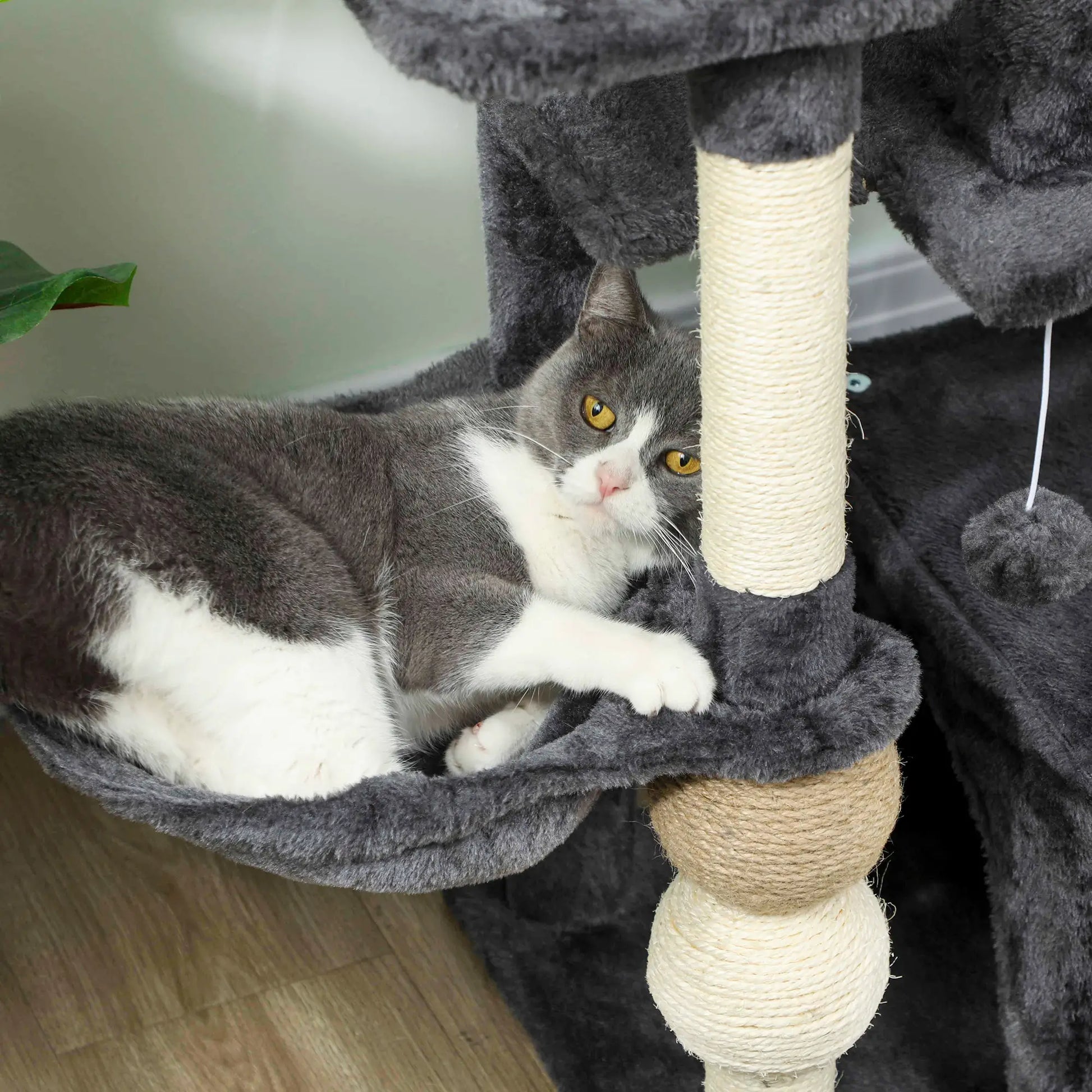 42" Cat Tree, Multi-Level with Perch, Hammock, Condos, Scratching Posts Cat Trees at Gallery Canada